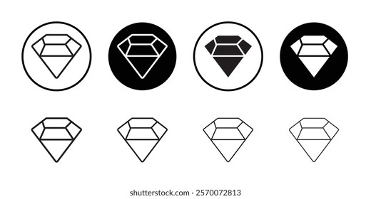 diamond icon Outline vector for web ui