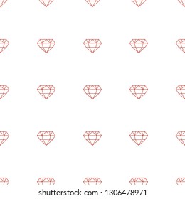 diamond icon pattern seamless white background. Editable line diamond icon. diamond icon pattern for web and mobile.