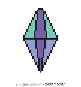 Diamond icon with pixel game design