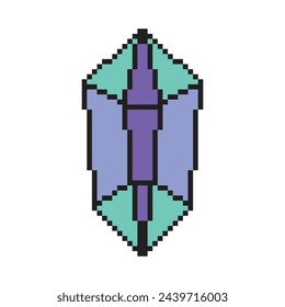 Diamond icon with pixel game design