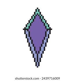 Diamond icon with pixel game design