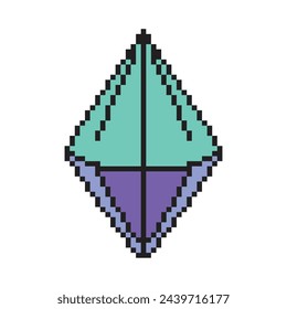 Diamond icon with pixel game style