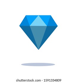 Diamond icon. Polygonal diamond icon. Web, ui, logo, art. Vector illustration. EPS 10