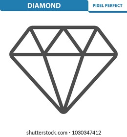 Diamond Icon. Professional, pixel perfect icons optimized for both large and small resolutions. EPS 8 format. 12x size for preview.
