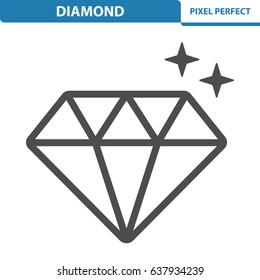Diamond Icon. Professional, pixel perfect icons optimized for both large and small resolutions. EPS 8 format. 12x size for preview.