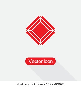 Diamond Icon, Radiant Diamond Icon, Gem Icon Vector Illustration Eps10