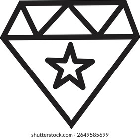 Diamond icon representing premium SEO service, quality backlink or digital reputation with transparent background