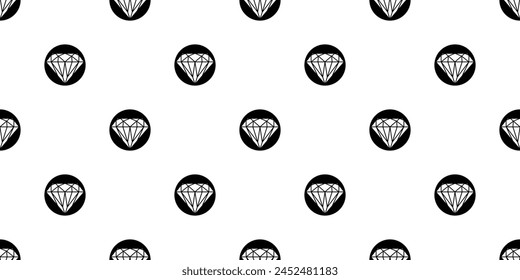 Diamant-Symbol nahtloses Muster, Edelstein, Diamant Form geschnittene Fläche Vektorgrafik Abbildung