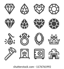 diamond icon set