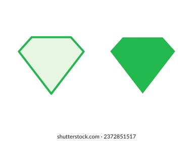 Juego de iconos de diamantes. icono del vector de gemas de diamante.