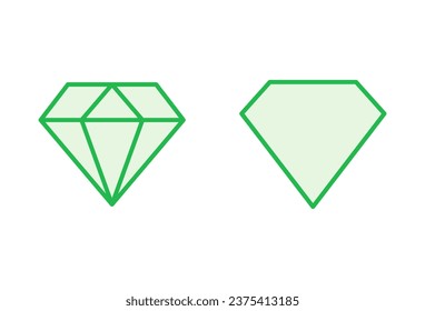 Juego de iconos de diamantes. icono del vector de gemas de diamante.