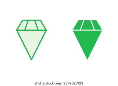Diamond icon set. diamond gems vector icon.