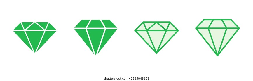 Diamant-Symbol-Set. DiamantEdelsteine, Vektorsymbol.