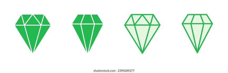 Diamant-Symbol-Set. DiamantEdelsteine, Vektorsymbol.