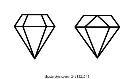 Conjunto de iconos de diamantes. Vector de joyas de diamantes.