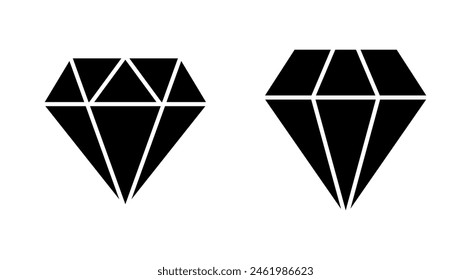 Conjunto de iconos de diamantes. Vector de joyas de diamantes.