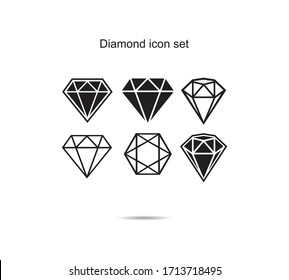 Ideensatz für Diamantbilder - Design-Vektorillustration-Grafik auf dem Hintergrund
