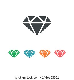 
Diamond icon set symbol vector