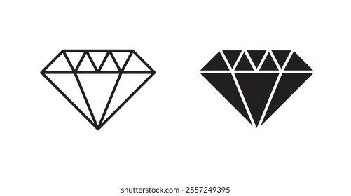 Diamond Icon set. vector illustration set