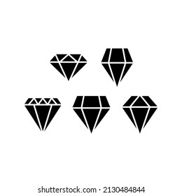 Diamond Icon Set Vector Symbol Design Illustration