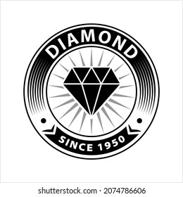 Icono de diamante, Ilustración de corte de formas de diamante Ilustración de arte vectorial