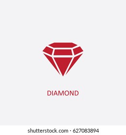 Diamond icon sign button silhouette vector illustration