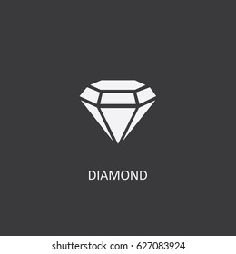 Diamond icon sign button silhouette vector illustration