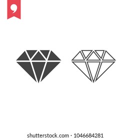 diamond icon. sign design