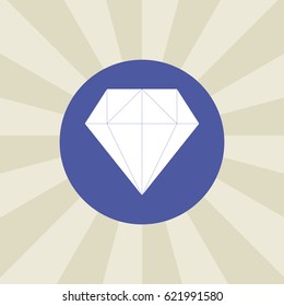 diamond icon. sign design. background