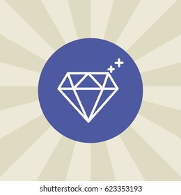 diamond icon. sign design. background
