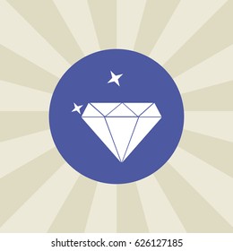 diamond icon. sign design. background
