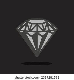 Icono de diamante. Signo de diamante. Símbolo de piedras preciosas. Diseño plano. Ilustración del vector