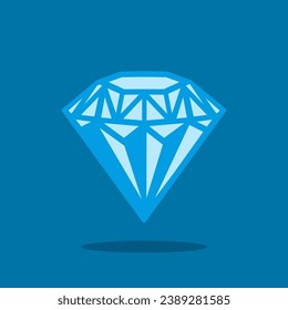 Icono de diamante. Signo de diamante. Símbolo de piedras preciosas. Diseño plano. Ilustración del vector
