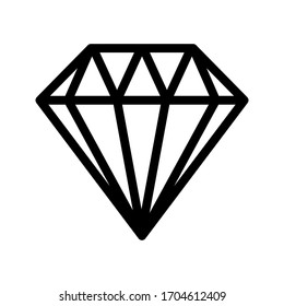 Diamantensymbol. Zeichen für mobiles Konzept und Webdesign auf weißem Hintergrund