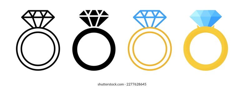 Diamantsymbol. Unterschrift für mobiles Konzept und Webdesign. Vektorgrafik