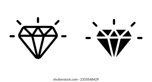 Diamond icon. sign for mobile concept and web design. vector illustration