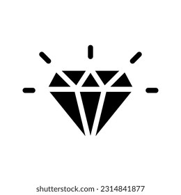 Diamond icon. sign for mobile concept and web design. vector illustration