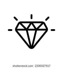 Diamond icon. sign for mobile concept and web design. vector illustration