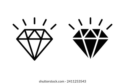 Diamond icon, Diamond sign vector for web site Computer and mobile app