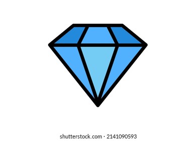 Diamond Icon. Simple and flat style