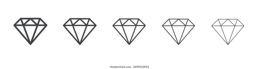 diamond icon simple illustration collection symbol