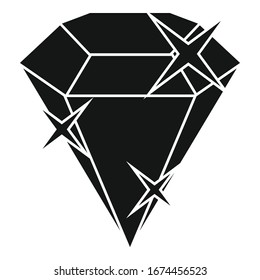 Diamond icon. Simple illustration of diamond vector icon for web design isolated on white background