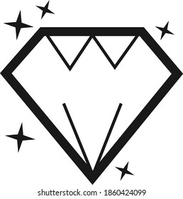 diamond icon simple vector illustration
