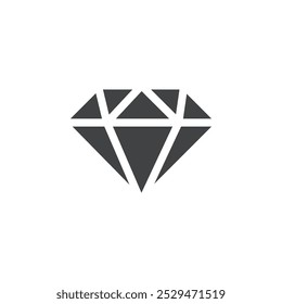 Diamond icon simple vector symbol