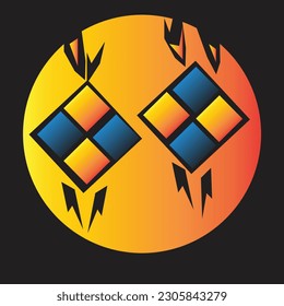 The diamond icon is suitable for use for logos and web designs