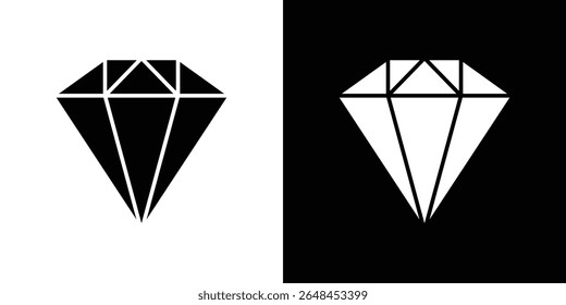 Coleção de símbolos de ícone de diamante. Ilustração de stock de vetor plano.