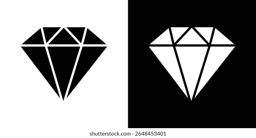 Symbolsammlung für Diamant-Symbole. Flache Vektorgrafik.