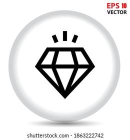 Diamantsymbol. E-Commerce-Symbol, Vektorgrafik. Eps10 Vektorgrafik.