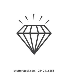Diamant-Symbol Symbol-Zeichen im ausgefüllten Stil