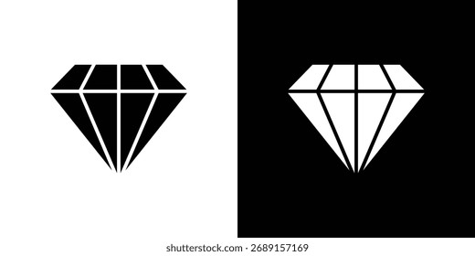 Símbolo de icono de diamante. símbolo plano simple sobre fondo en blanco.